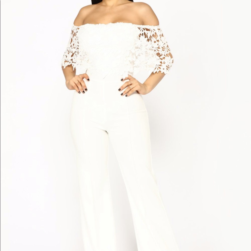 Fashion Nova White jumpsuit